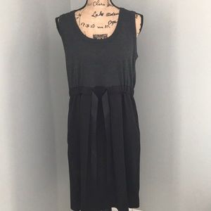 Gray and black dress